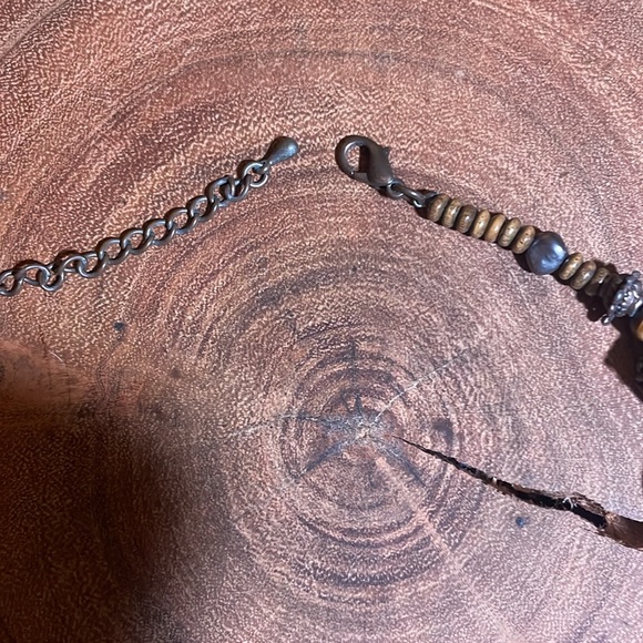 Unique Bronze Earth Toned Beaded Necklace - Picture 6 of 8